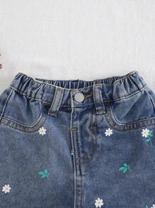 Cozy Pixies Short décontracté avec taille élastique, motif floral pour bébé fille