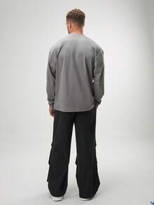 ARC Activewear 超大长袖 T 恤 高性能上衣 健身房运动 - 淺灰色 - 查看 2