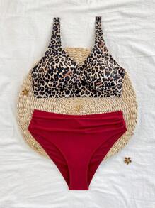 SHEIN 2pcs/Set New Style Multicolor Floral Side High Cut Thong Bikini Swimsuit Set, Women Beach & Resort Swimwear For Summer Beach Vacation - Multicolor - View 3