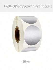 300 pezzi/rotolo di adesivi raschiabili rivestiti in pellicola, adesivi raschiabili, multicolore, forniture per scrapbooking, forniture per scuola, casa e ufficio