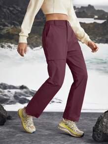 In My Nature 女式秋季可拆卸两段式户外露营徒步城市通勤裤、户外速干徒步裤、可转换拉链式徒步裤