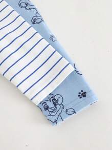 Cozy Pixies 新生儿男女宝宝卡通动物印花针织柔软圆领长袖连体衣两件套 - 彩色 - 查看 10