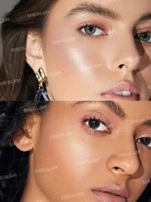 SHEGLAM Cosmic Crystal Mousse Highlighter-Vanilla Skeye Powder Highlighter Shimmer Long Wear Brightening Non-Caking Glow Highlighter Brand Beauty Makeup Face Paint Cosmetic For Women Girls Perfect For Winter Spring Ideal For Y2K Fancy Fashion Suitable For Birthday Gift Party Ready Best Color - Vanilla Skeye - View 5