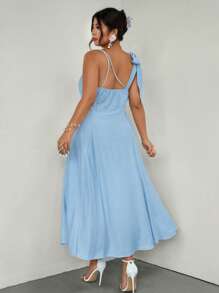 Firerie 大码女式优雅不对称垂坠长裙