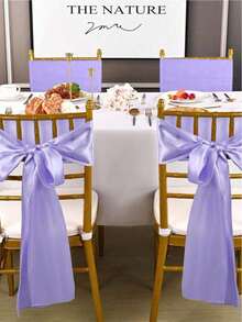 10 piezas de cintas para sillas de satén, lazos de cinta para sillas de boda, corbatas de seda para sillas para recepciones, restaurantes, eventos, banquetes, cumpleaños, hoteles, fiestas, decoración de sillas con lazos, decoración para fiestas