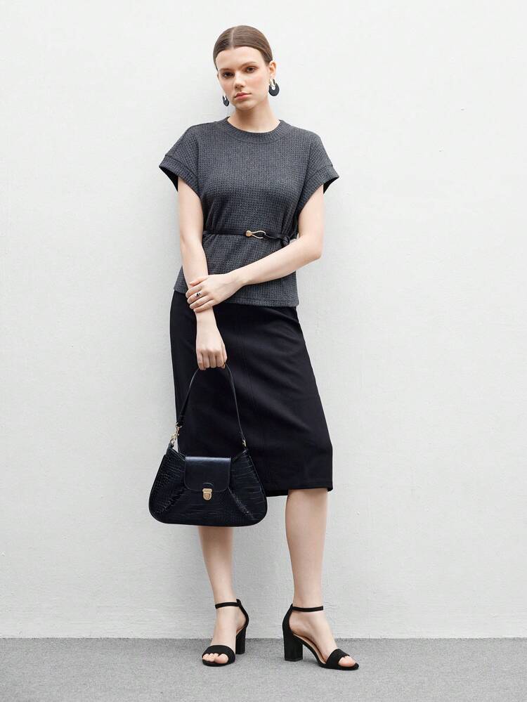 CUCCOO BIZCHIC Women's Fashionable Comfortable Round Toe Strap Thick Heel Versatile High Heel Sandals For Christmas Spring Shoes