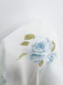 GlowEve CURVE 大码女式露肩短袖碎花雪纺衬衫，百搭时尚休闲装，适合春夏季，适合日常、通勤和度假