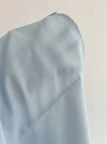 Elamini Áo cánh không tay thêu ôm vừa vặn màu trắng, Xuân/Hè - Màu xanh lam - Xem 3