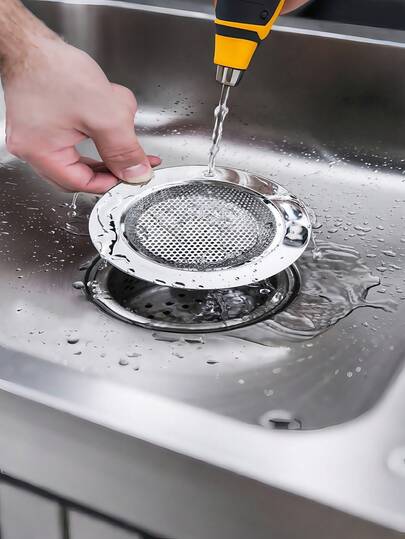 Kitchen Sink Drain Filter/Catcher/Basket/Lid/Filter/Trap/Screen, Stainless Steel, Dishwasher Friendly