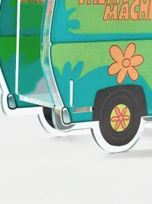 SCOOBY-DOO X SHEIN Cool Green Camper Van Pattern Acrylic Pen Holder, - White - View 5