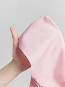 Ontre 现代都市风格，极简舒适风格，粉色，女式两件套，长裤，真口袋，翻领，长袖衬衫，松紧腰，长裤，日常穿着，通勤穿着，休闲穿着，商务休闲装，2025年新品，初秋 - 粉色 - 查看 9