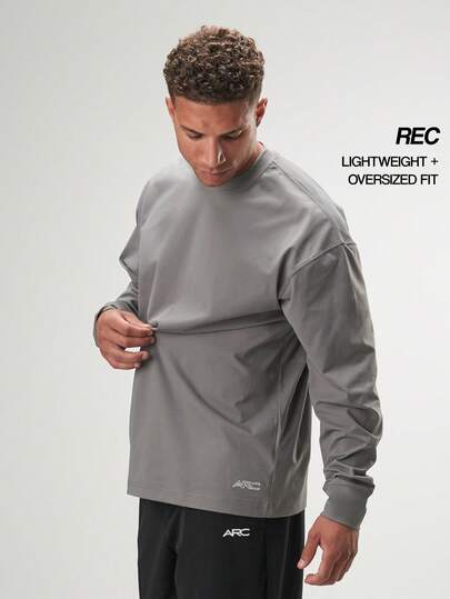 ARC Activewear 超大长袖 T 恤 高性能上衣 健身房运动