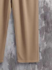 Calvornis Khaki Straight Leg Men Suit Pants With Zipper For Business Commuting Khaki Pants Dress Pants High Waisted Pants - Khaki - View 3