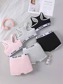6pcs/Set Teenage Girls' Comfortable Sports Underwear Set - Multicolor - View 2