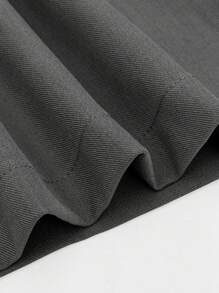 Manfinity Dauomo Men Solid Color Simple Casual Long Sleeve Suit Jacket And Long Pants Set - Navy Blue - View 4