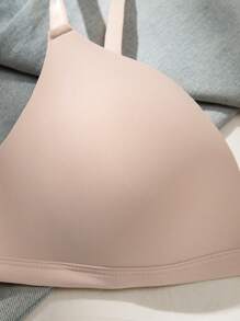 Snug Zone Skin-Tone Padded Push-Up Bra, Simple & Fashionable, Comfortable, High-Support, Enhances Small Bust, Basic Style, Adjustable Straps, Women's Lingerie - Pink - View 4