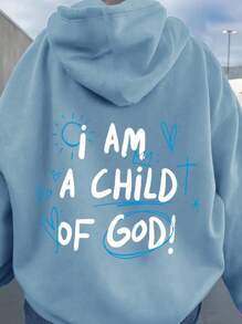 INAWLY Regular Style Letter Printed Hooded Long Sleeve Sweatshirt,Long Sleeve Tops Graduation,Back To School,Graduation,Teacher For Women,Back To School Pullover Fall Sweatshirt - Baby Blue - View 4