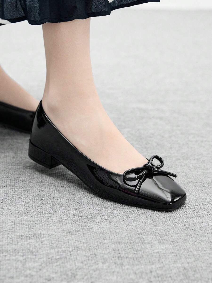 CUCCOO BIZCHIC Women's All-Match Black Casual Comfortable Slip-On Flats, Versatile For Daily Wear
