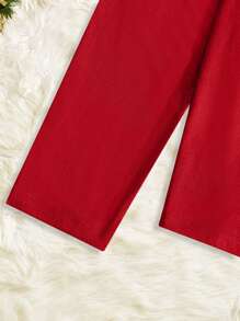 RueChic Men Christmas Solid Regular Longsleeve Homewear Set - Red - View 5