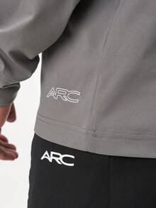 ARC Activewear 超大长袖 T 恤 高性能上衣 健身房运动 - 淺灰色 - 查看 4