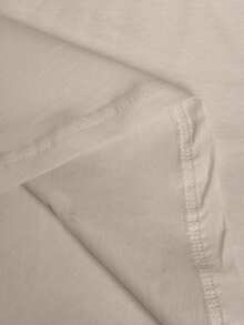 EURMUSE Men's Contrast Color Patchwork Print Raglan Sleeve T-Shirt - Beige - View 4