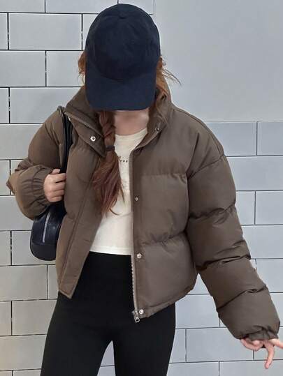 DAZY Teenage (Girls) Casual Street Style Loose Short Padded Coat, Winter