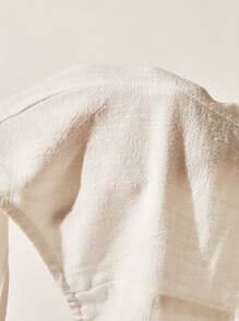 Easelle Pantalon droit à fente à l'ourlet en V pour femmes, parfait pour les vacances et les moments romantiques - Blanc - Voir 8