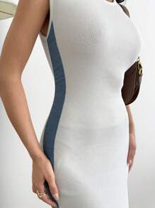 SHEIN Vestido informal de verano con de color sin mangas