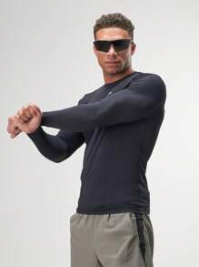 Versa 压缩长袖 - 黑色 - 查看 2