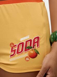 SUMWON WOMEN Pantalones cortos tipo "Booty Shorts" con gráficos impresos, para fiesta de baile de verano, pantalones cortos con cintura elástica cómoda, tipo "athleisure", para primavera