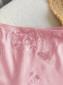 SHEIN Comfortcana Váy mini lưới hồng giản dị và trang trí sequin cho nữ - Hồng - Xem 7