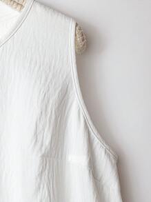 EMERY ROSE Women Vintage Elegant Sleeveless Embroidered Jumpsuit - White - View 4