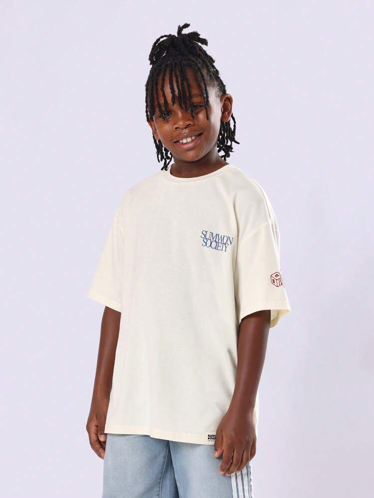 T-shirt a maniche corte in cotone con stampa grafica Supercar e logo Racing Club