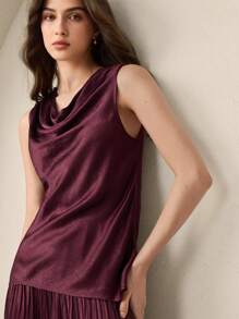 BizChic Burgundy Summer Elegant Women Dining Blouse & Skirt Set,2025 New Business Casual Vacation Outfit,Wedding Guest Country Music Festival 90s Retro Style - Burgundy - View 3