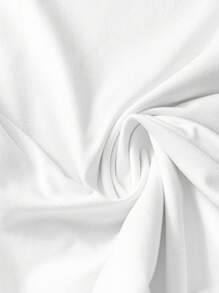 SHEIN CURVE+ 大码圆领短袖字母印花休闲T恤女式上衣