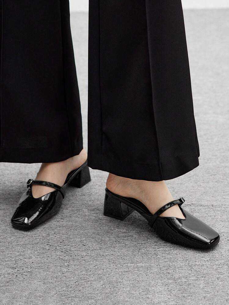 CUCCOO BIZCHIC 2026 New Square Toe Sandals For Women, Fashionable Pair With Dresses, Open Heel Thick High Heels