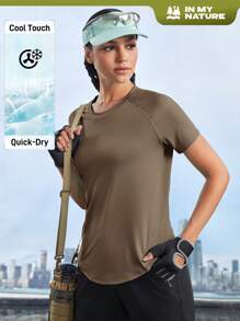 In My Nature 女士户外T恤/上衣，纯色短袖，简约时尚休闲，日常穿着