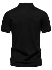 Manfinity Homme Men's Floral Print Short Sleeve Casual Polo Shirt, Summer Gold Print T Shirt Men Luxury T Shirt Men Black And Gold T Shirt Men Designer T Shirts For Men