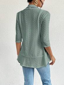 Firerie 素色開門襟外套 - 綠色 - 查看 2