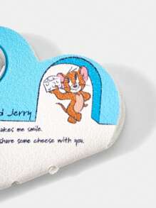 TOM & JERRY X SHEIN Cute Blue Mouse & Letter Pattern Heart-Shaped Cable Organizer - Blue - View 5