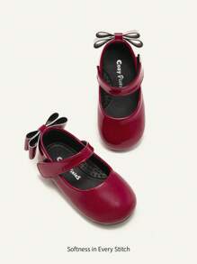 Cozy Pixies Princess Style Soft Bottom Red Leather Shoes, Fashion & Versatile For Wedding Season, Spring/Summer - Red - View 2