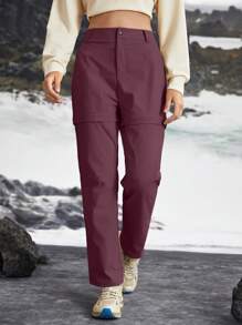 In My Nature 女式秋季可拆卸两段式户外露营徒步城市通勤裤、户外速干徒步裤、可转换拉链式徒步裤