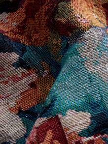 Manfinity Hypemode Men's Casual Jacquard Rave Long Sleeve Jacket,Fall - Multicolor - View 4