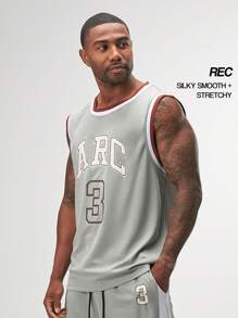 ARC Activewear 高性能短袖背心上衣 T 恤健身房锻炼肌肉背心篮球服 - 淺灰色 - 查看 1
