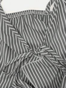 Chiquease Women's Summer Casual Striped Camisole Top With Drawstring