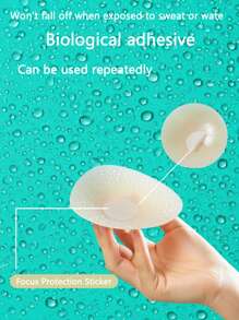 SHEIN 2pcs Women Sexy Triangle Cup Nipple Covers - Beige - View 8