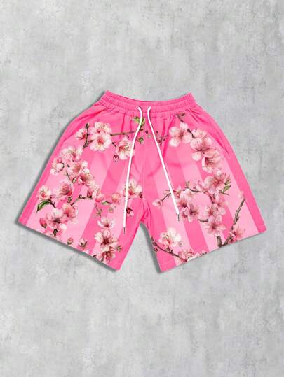 Street Life Short casual à imprimé graphique de rue pour hommes, adapté pour le printemps/été