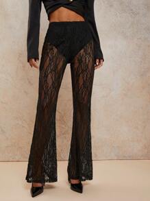 COSMINA 女式弹力腰蕾丝紧身裤，夏季/秋季女式演唱会服装