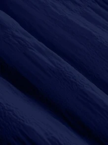 SHEIN EZwear Navy Blue Women Casual Vacation Multi-Layered Ruffle Skirt, Suitable For Summer Suitable For Going Out - Navy Blue - View 4