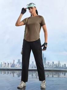 In My Nature 女士户外T恤/上衣，纯色短袖，简约时尚休闲，日常穿着